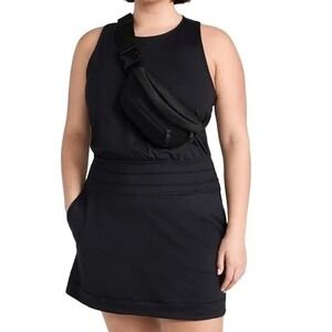 Sweaty Betty Gaia Yoga Dress Black Size XL  Athletic Leisurewear Golf Pickleball